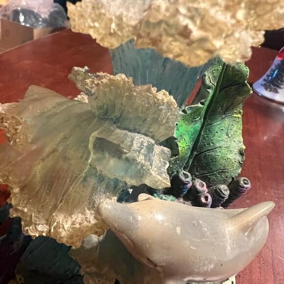 Vintage 3D Dolphin Ocean Statue Nautical Ocean Life Beachy Nature - Picture 8 of 11